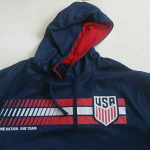 U.s. soccer Pullover sweater, navy blue flag logo